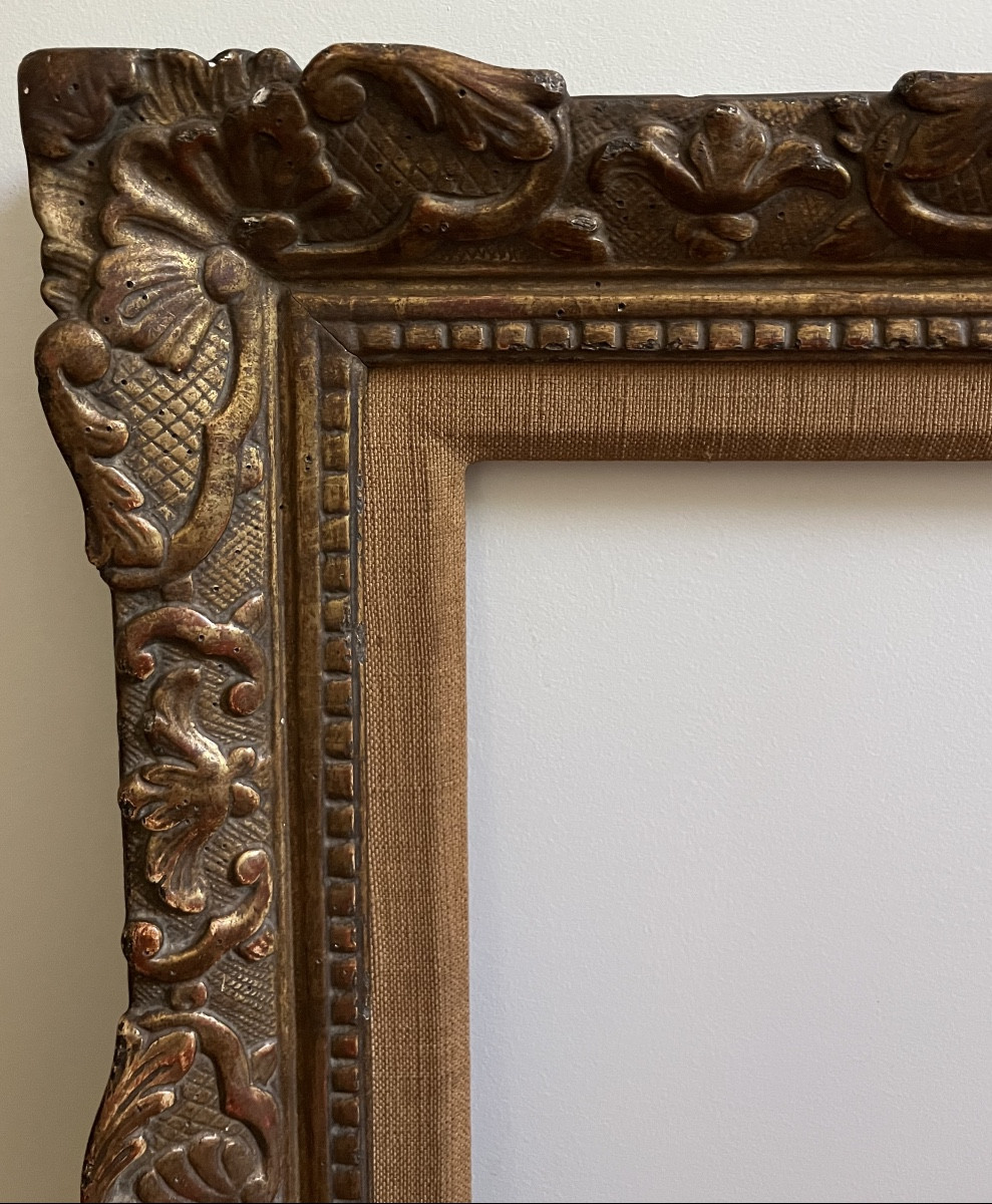 Cadre ancien Montparnasse style Louis XV pour format standard 6 F feuillure 41 cm x 33 cm.-photo-2