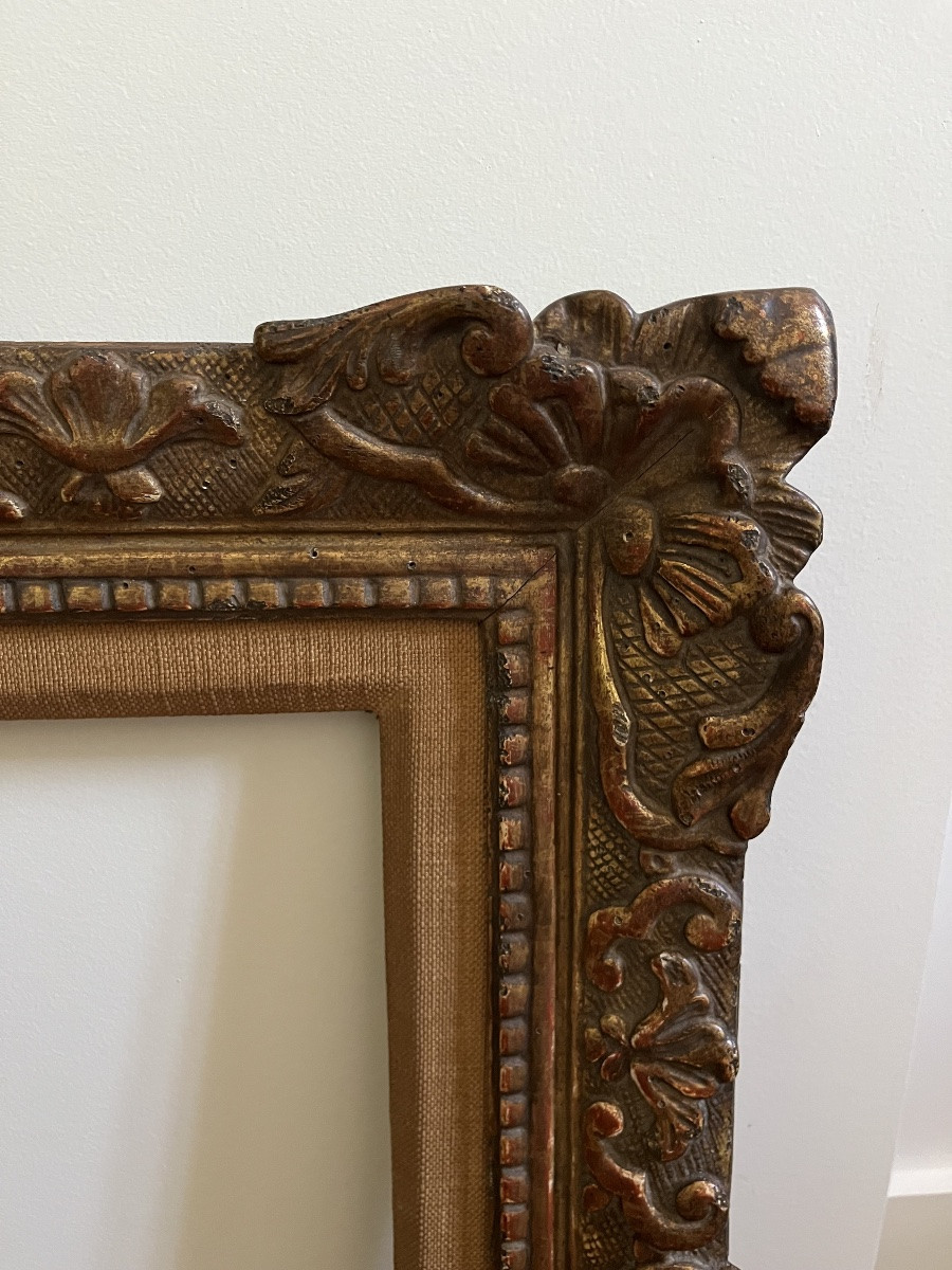 Cadre ancien Montparnasse style Louis XV pour format standard 6 F feuillure 41 cm x 33 cm.-photo-2