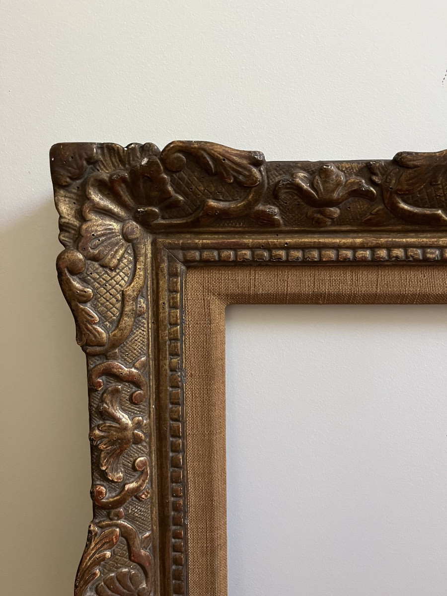 Cadre ancien Montparnasse style Louis XV pour format standard 6 F feuillure 41 cm x 33 cm.-photo-3