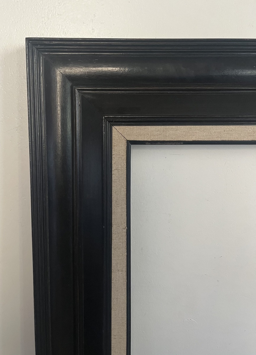 Dutch-style Blackened Wooden Frame Close To A Standard 12" Format-photo-1