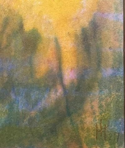 Bauhaus Painting By Klee And Kandinsky, Monogram Hp Painting By Hans Pfeiffer, 1907-1994-photo-3