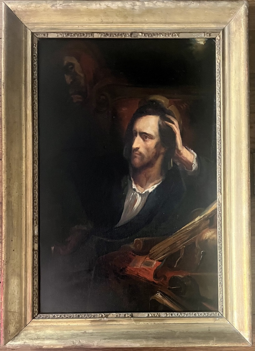 19th Century Romantic Painting Faust In His Study By Ary Scheffer-photo-3