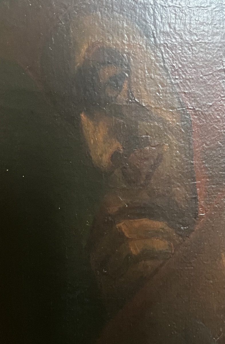 19th Century Romantic Painting Faust In His Study By Ary Scheffer-photo-3
