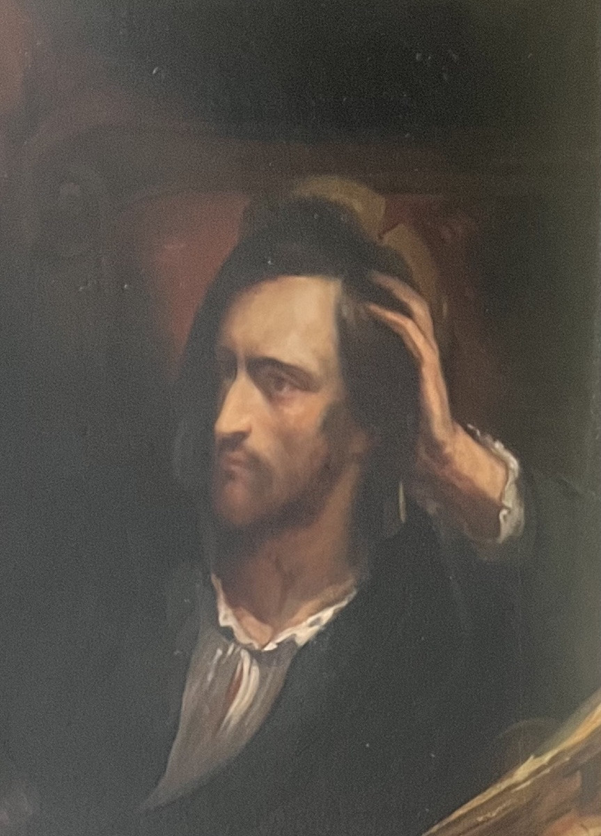 19th Century Romantic Painting Faust In His Study By Ary Scheffer-photo-4