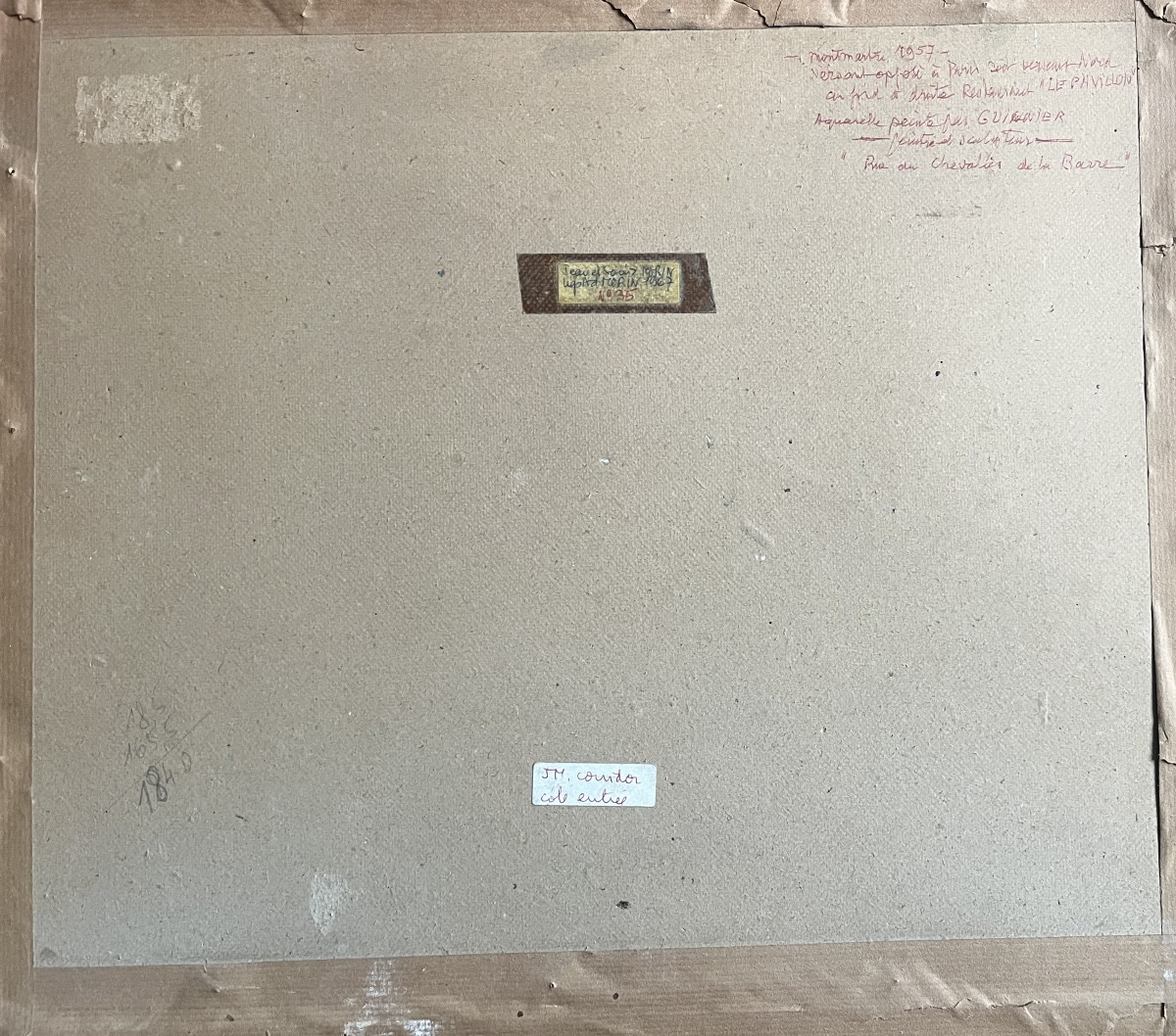 Painting Paris Montmartre From The 30s Watercolor Signed Fernand Guignier (1902-1980)-photo-2