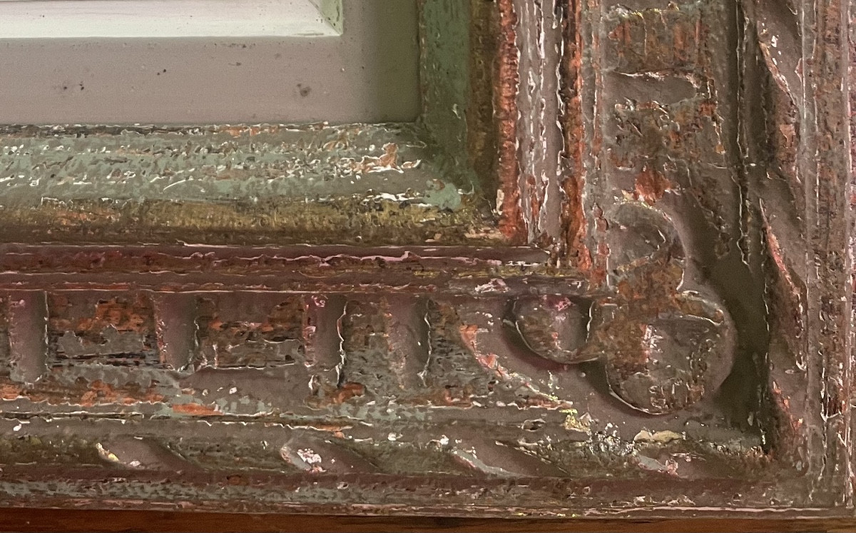 Cadre ancien Style bouche Montparnasse pour châssis standard 8 F feuillure 46 cm x 38 cm-photo-2