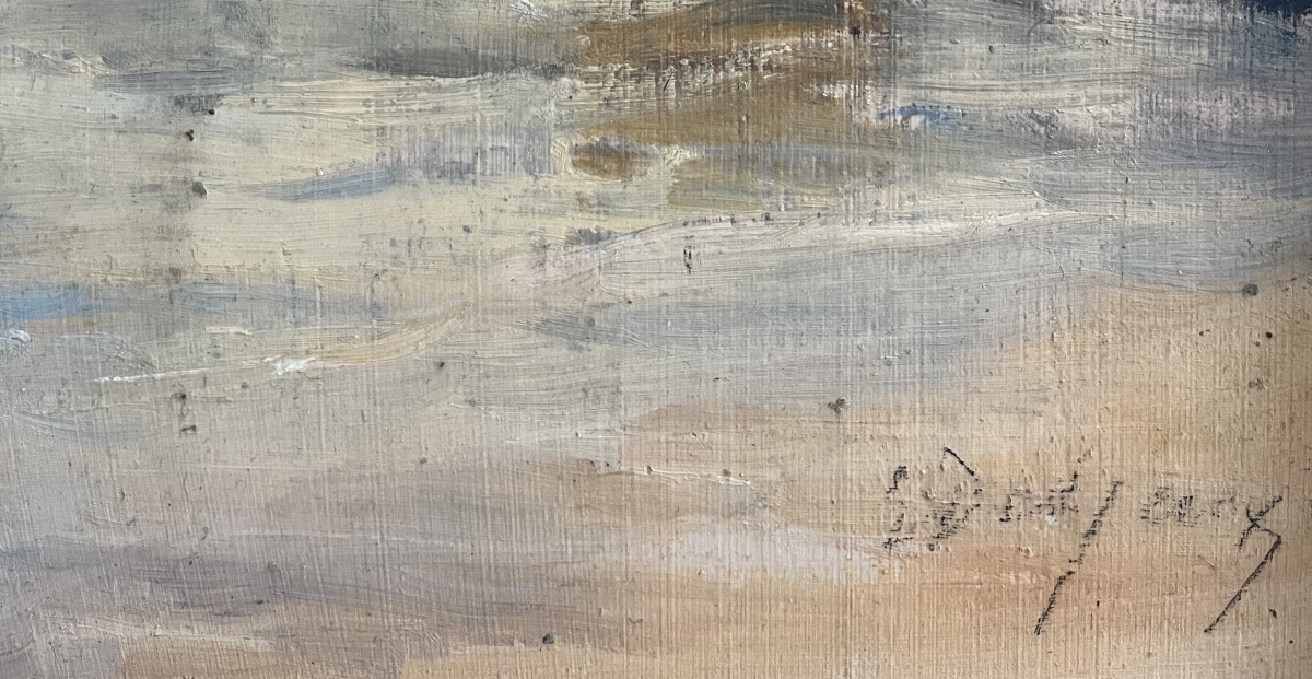 Tableau impressionniste marine du sud de la France signée  Émilie Desjeux ( 1861-1957 )-photo-4