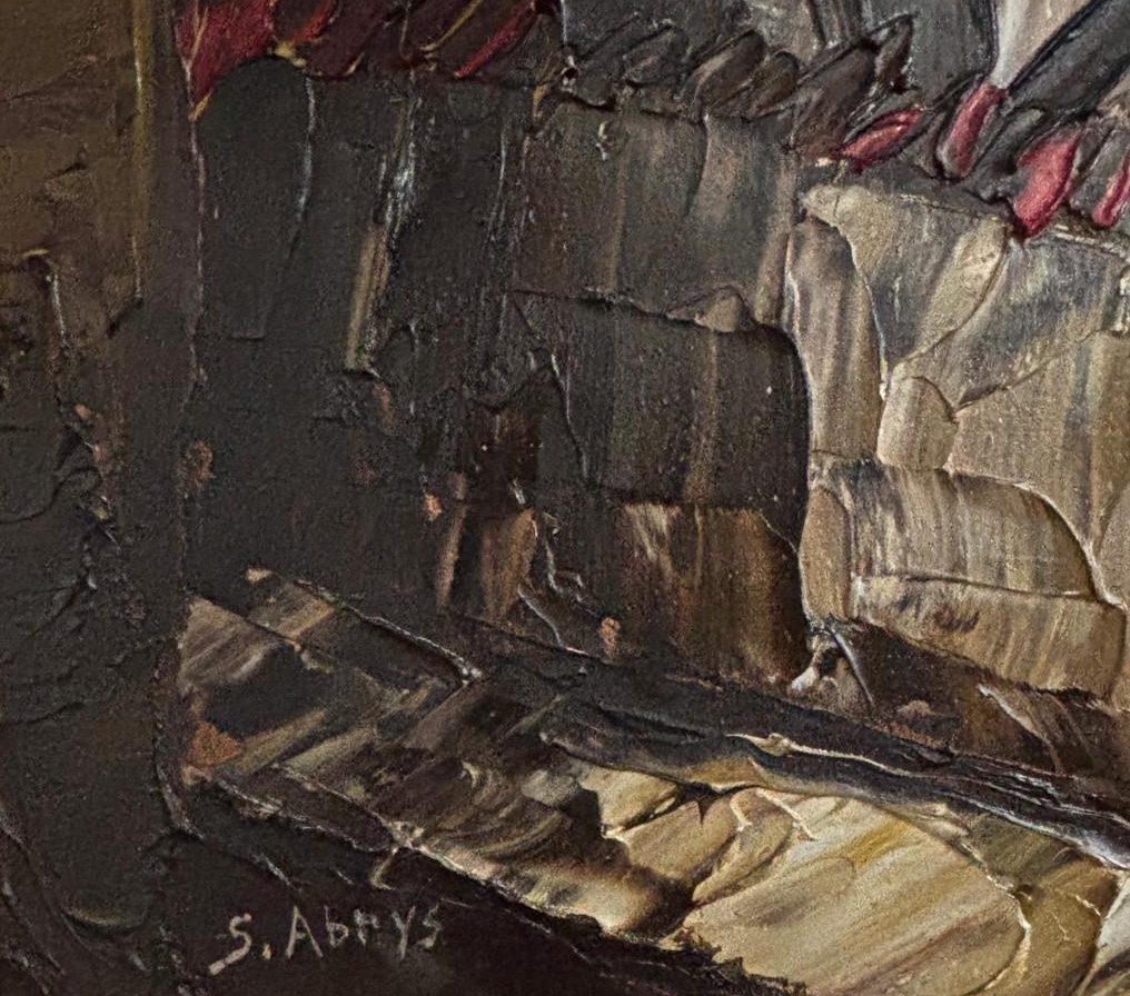 Painting Of A View Of Paris At Night, Ménilmontant. Expressionist Painting Signed Léon Schwartz Abrys.-photo-4