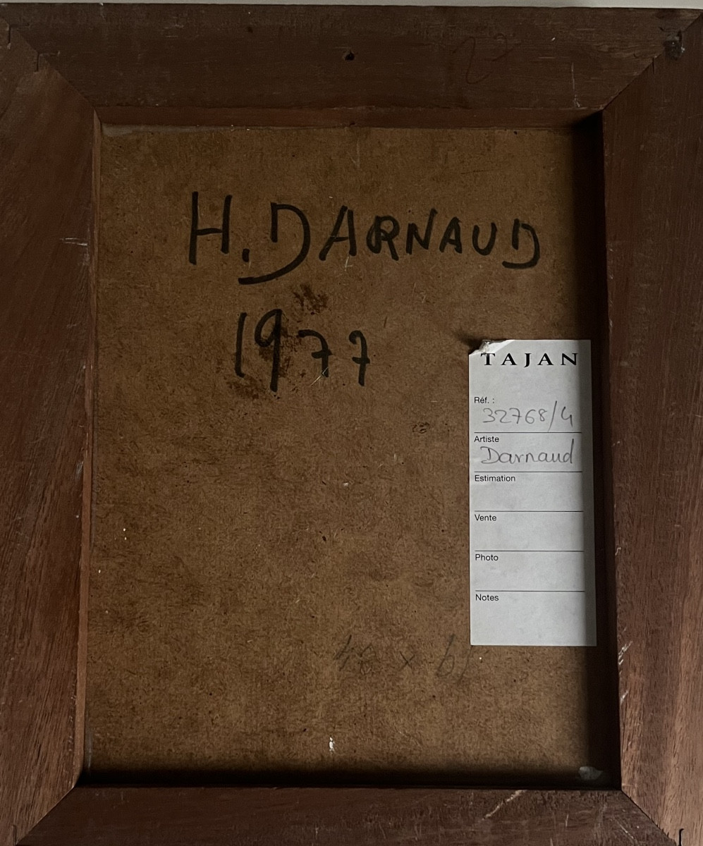 School Of Lyon, Abstract Pointillist Painting Signed Henri Darnaud-photo-3