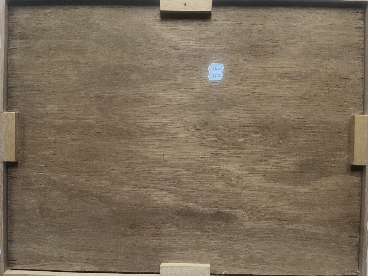 Naïve Painting Of An Urban Landscape With A Steam Train And Locomotive, Signed Vatan -photo-4