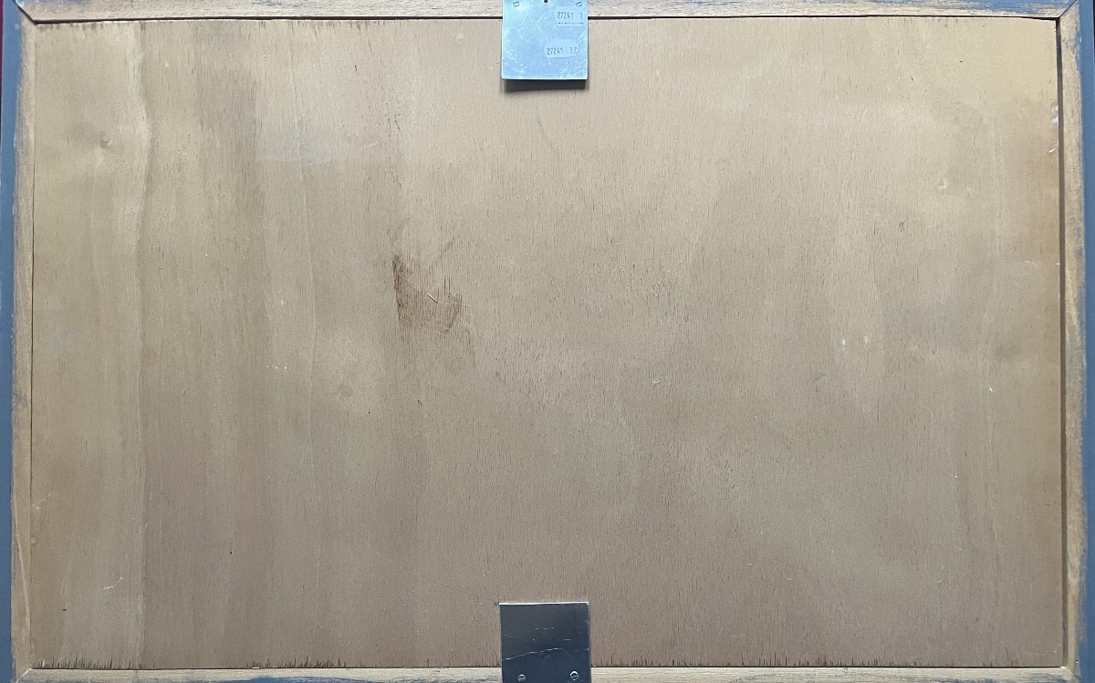 Tableau naïf les joies de l’hiver village animé sous la neige peinture de Christian Vatan-photo-3