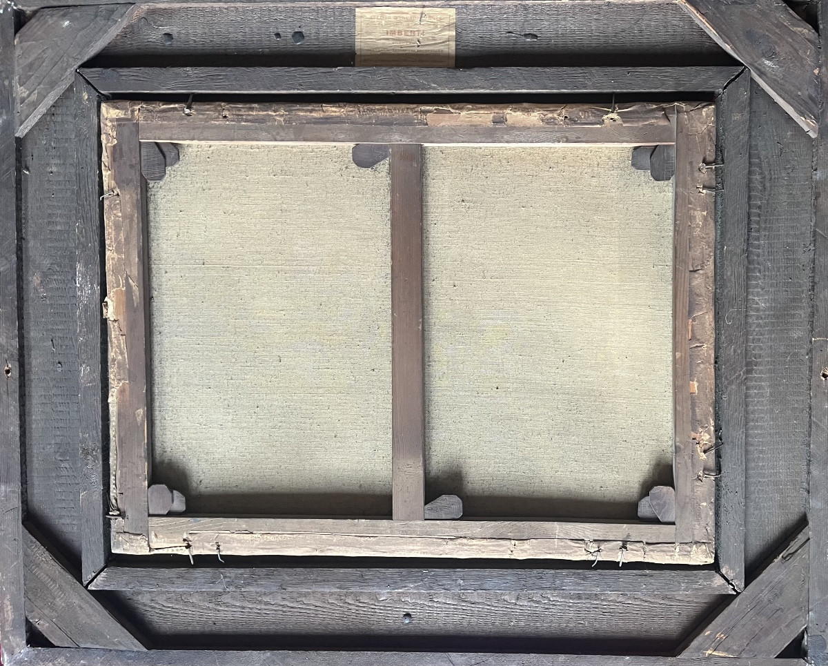 Landscape Painting, Barbizon School, Circle Of Corot, Painting Signed Louis Augustin Auguin 1824-1903-photo-4