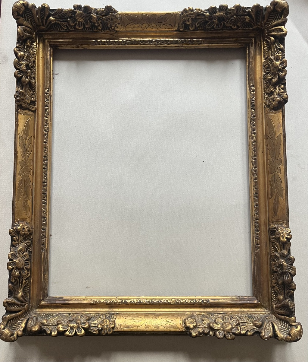 Antique Frame, Early 20th Century, Standard Rabbet 6f, 41 Cm X 33 Cm