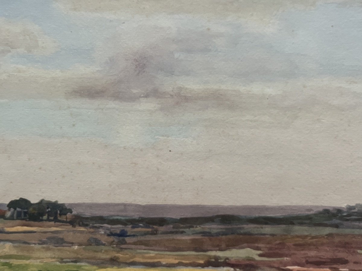 Tableau aquarelle UK paysage signé J Ulric Walmsley 1860-1954-photo-3