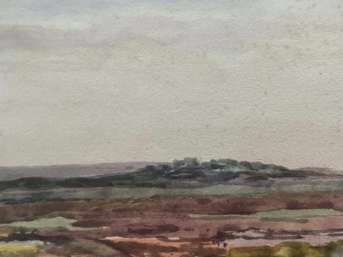 Tableau aquarelle UK paysage signé J Ulric Walmsley 1860-1954-photo-5