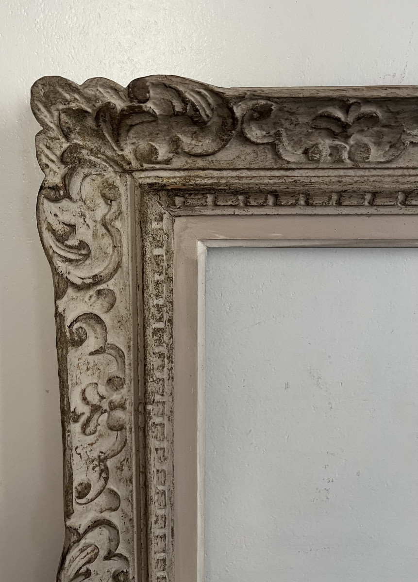 Cadre Montparnasse des années 30 format standard 10 F Feuillure 55 cm x 46 cm. -photo-3