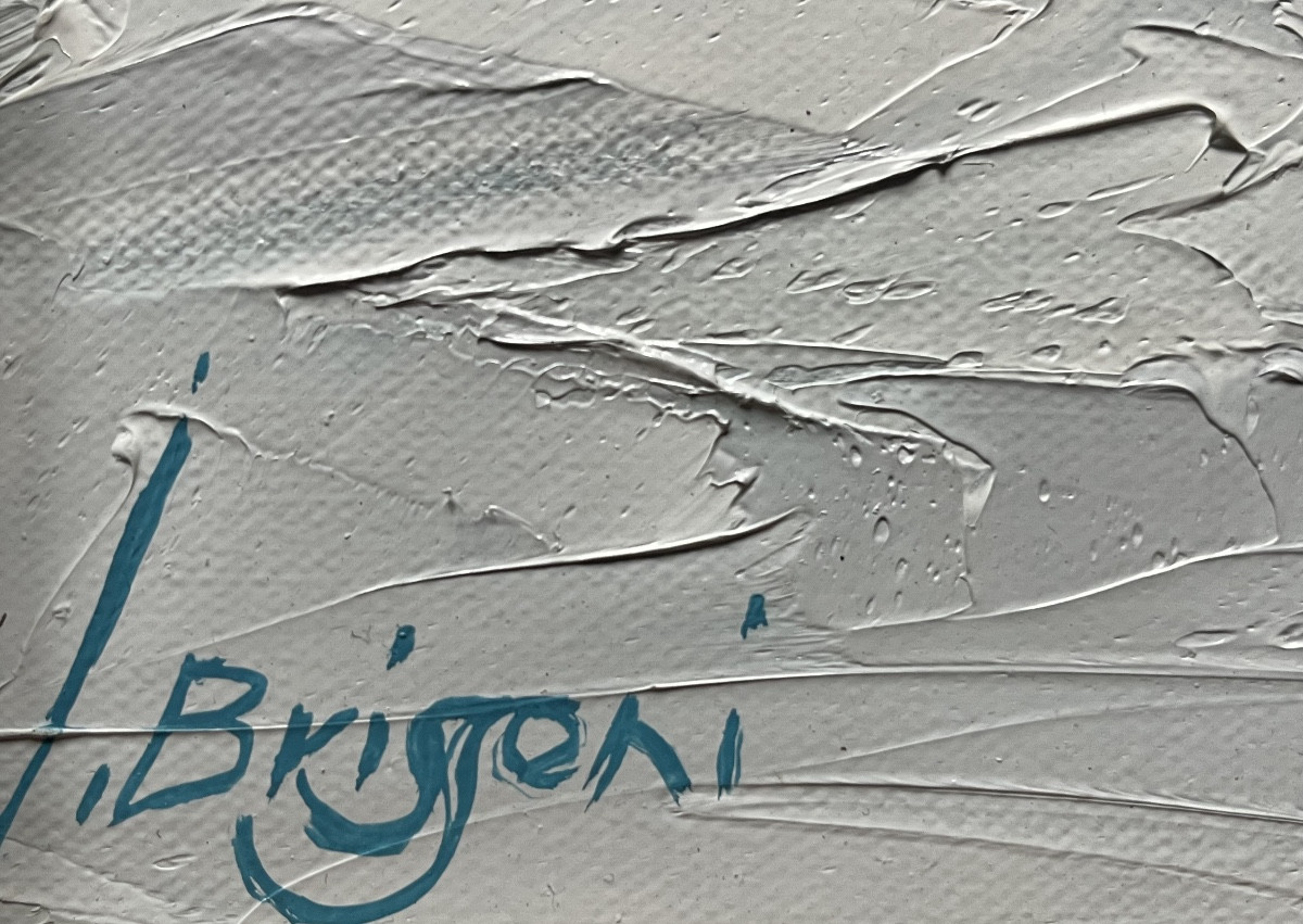 Expressionist Painting Of A Bouquet Of Flowers, Signed Jean Brissoni-photo-3