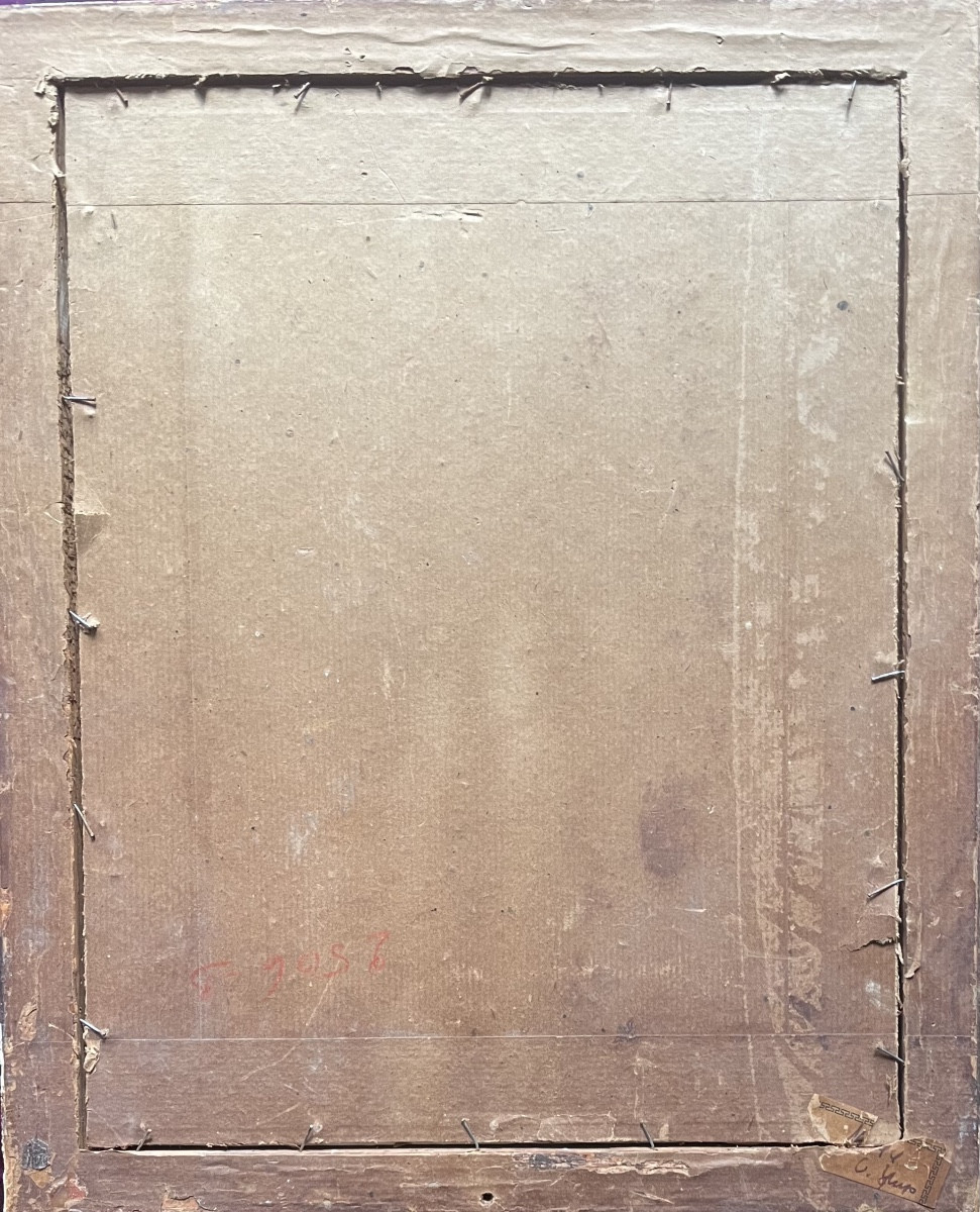 Watercolor Painting Of A Young Woman Seated, Signed And Dated Arthur Fillon 1926-photo-4