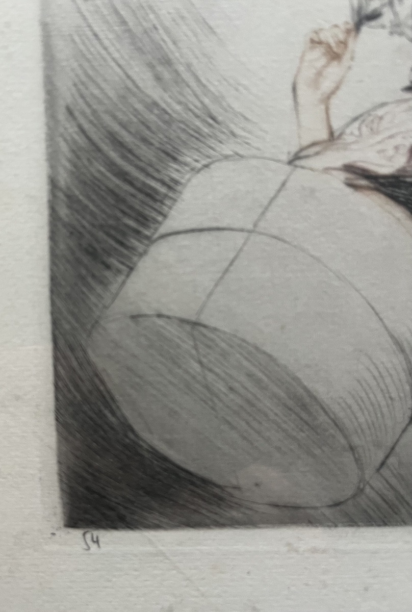 Art déco boudoir élégantes deux gravures signées Jean Hardy proche Icart -photo-2