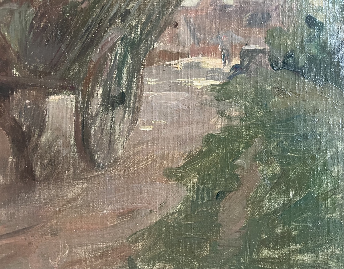 Impressionist Painting, Horse-drawn Carriage, Countryside Landscape, Anonymous Painting. -photo-4