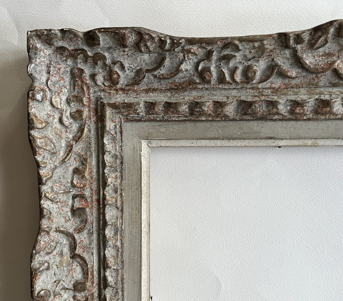 Cadre Montparnasse bois sculpt&eacute; ann&eacute;es 30 pour tableau standard  4 F 33 cm X 24 cm-photo-3