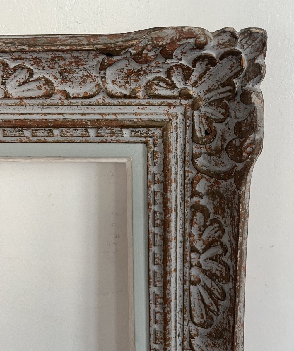 Montparnasse Frame From The 1930s In Carved Wood Standard Size For 10 F Picture 55 X 46 Cm-photo-4