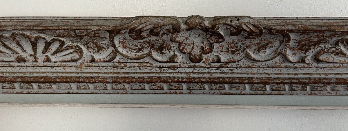 Montparnasse Frame From The 1930s In Carved Wood Standard Size For 10 F Picture 55 X 46 Cm-photo-1