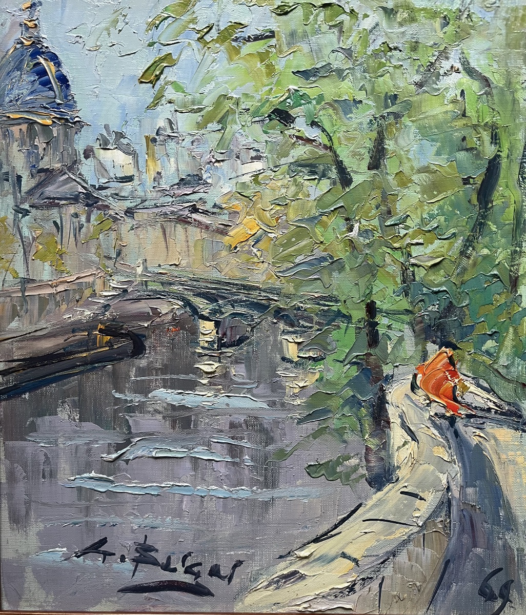 Painting View Of Paris School Of Montmartre Painting Signed Georges Berger Entourage Gen Paul-photo-1