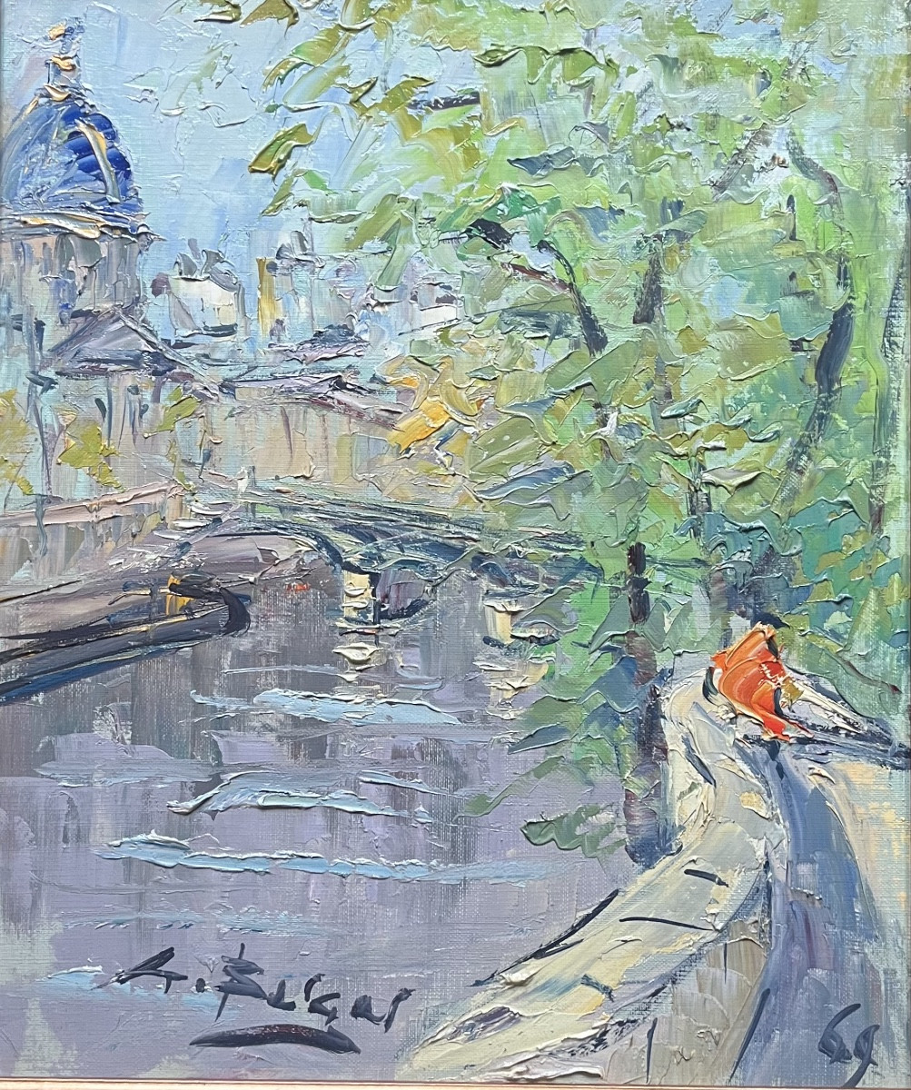 Painting View Of Paris School Of Montmartre Painting Signed Georges Berger Entourage Gen Paul
