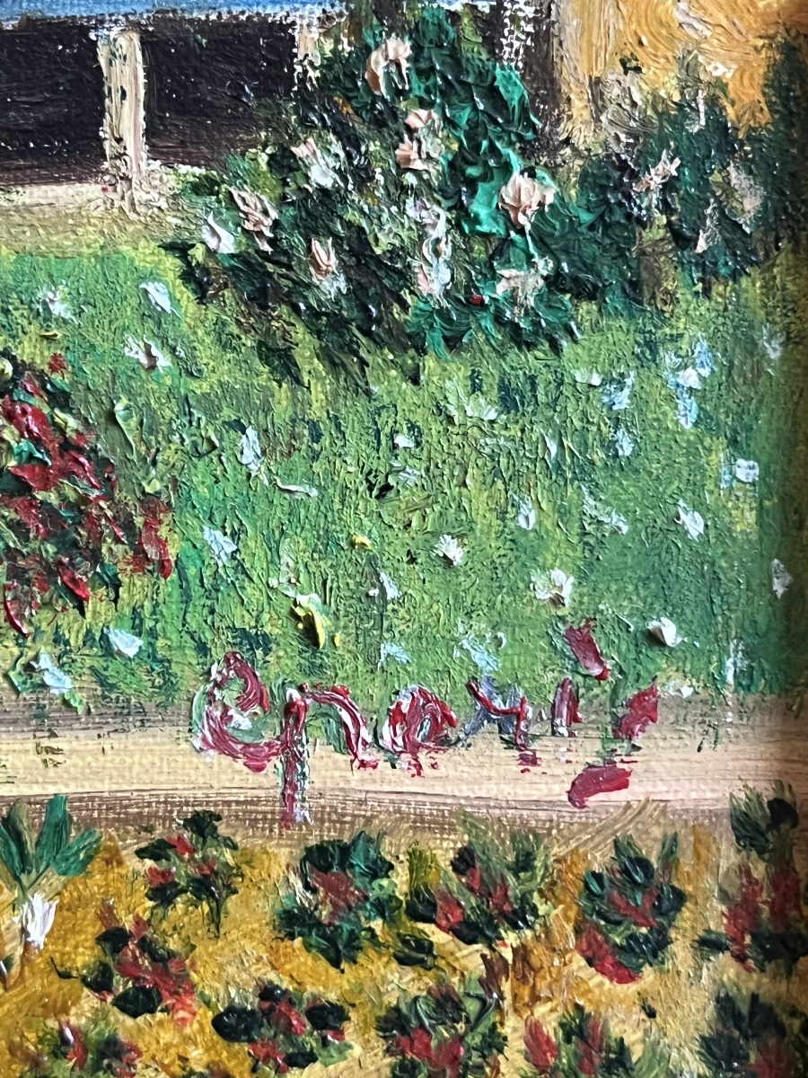 Naive Painting Landscape Brittany Church Of La Guerche Painting Signed Grand'mere Paris 1906-1982-photo-2