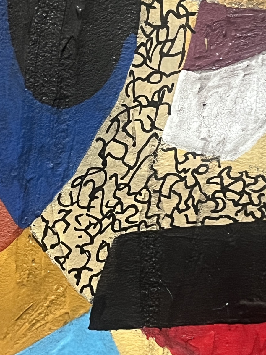 Abstract Painting With A Geometric Composition, Signed By Meyer-photo-6