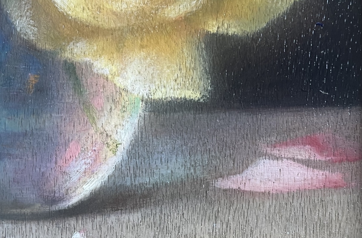 Tableau fleurs bouquet de roses peinture signée Charles Perron 1893-1958-photo-2