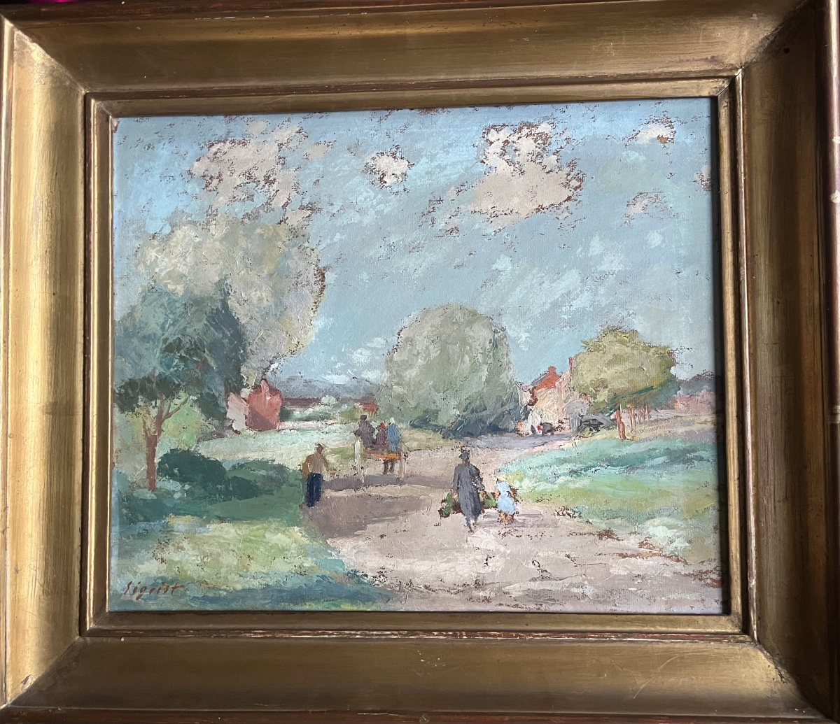 Impressionist Landscape Painting In The Style Of Luce, Signed By Edmond Sigrist (1882–1947)-photo-3