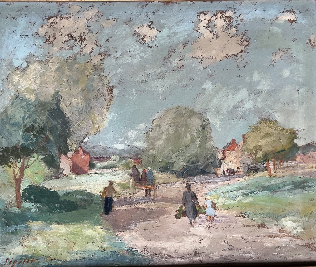Impressionist Landscape Painting In The Style Of Luce, Signed By Edmond Sigrist (1882–1947)