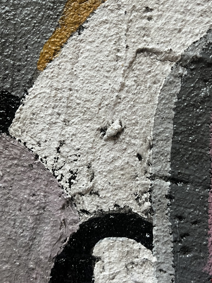 Abstract Painting Featuring A Geometric Composition, Signed By Roland Meyer-photo-3