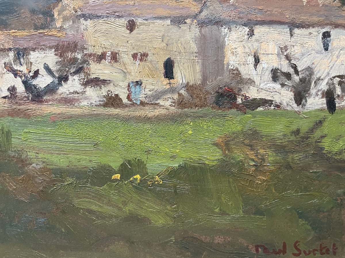 Painting From The Crozant School: Landscape Of St. Pierre De Vassols; Signed By Paul Surtel-photo-4