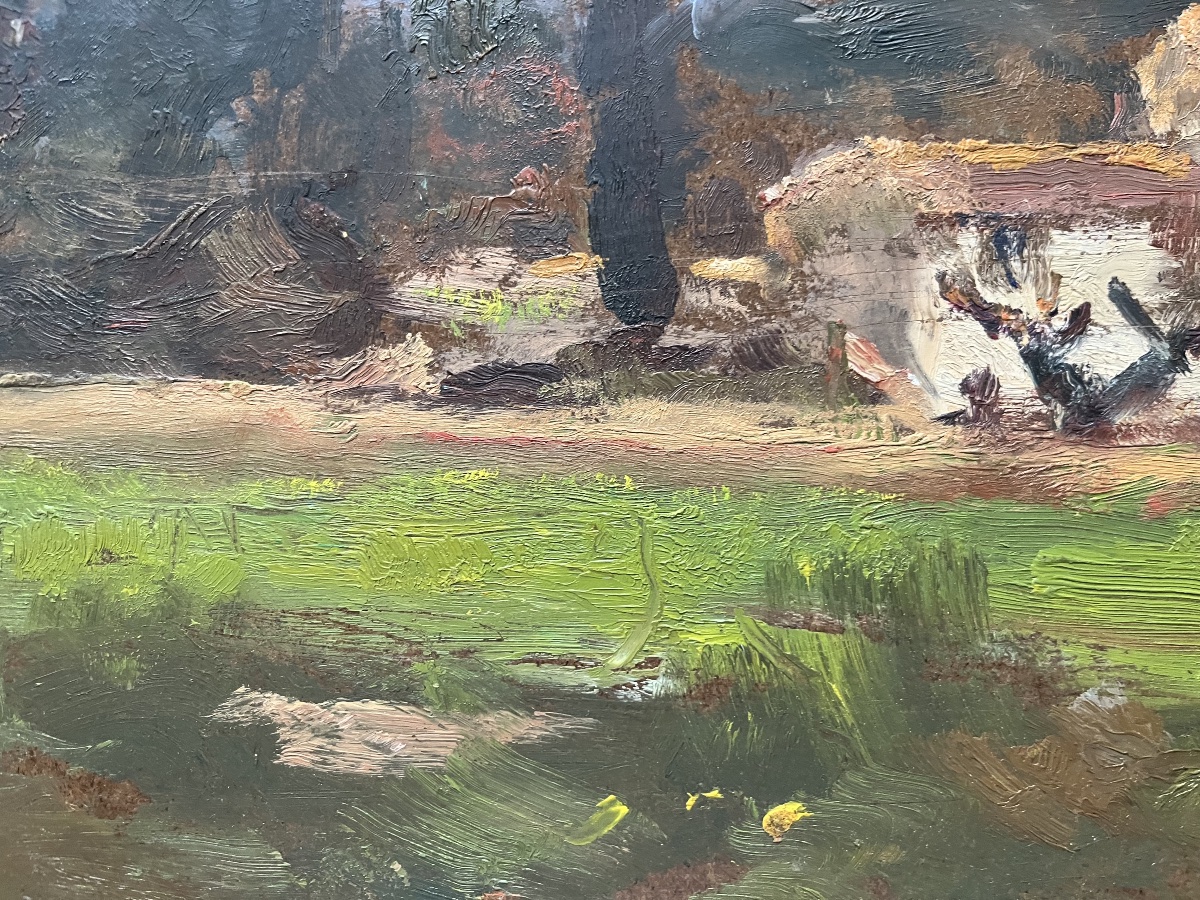Painting From The Crozant School: Landscape Of St. Pierre De Vassols; Signed By Paul Surtel-photo-7