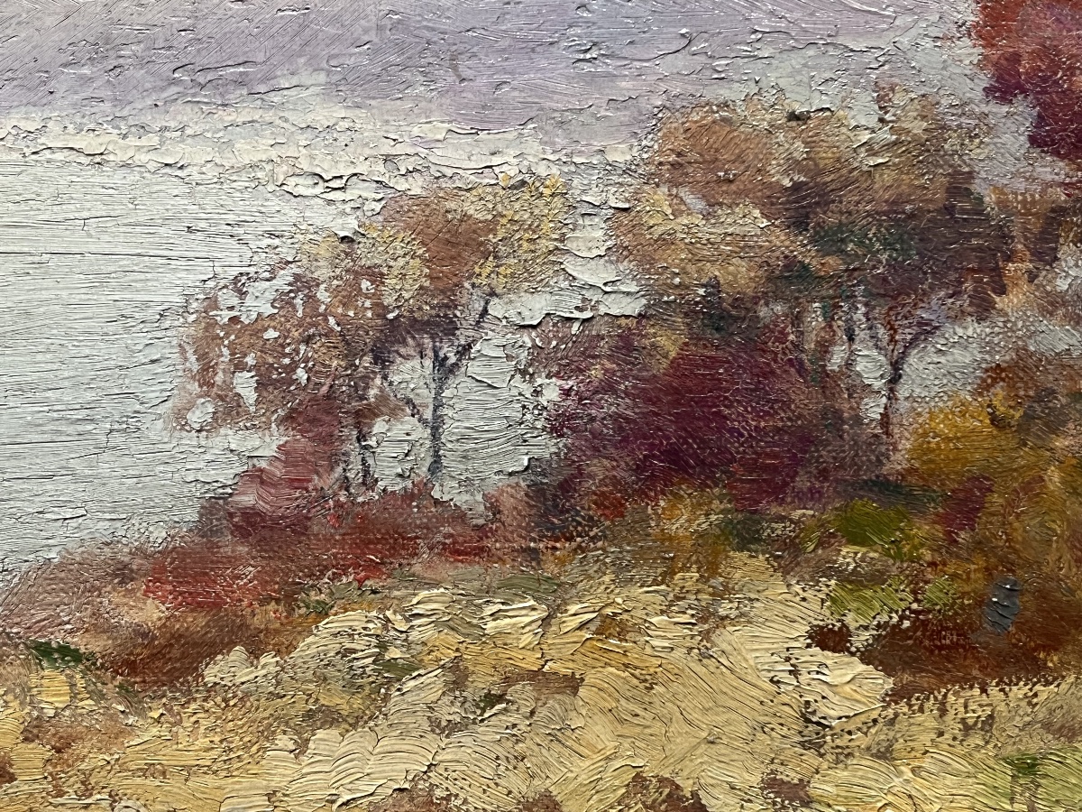 Painting: Italy (italia) — Southern Landscape, Signed By Emilio Filippini (1870–1938)-photo-2
