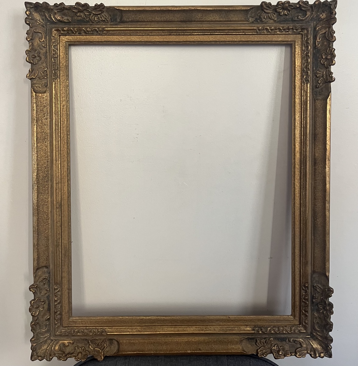 Antique Belle époque Frame With Floral Design, Standard 12 F Size: 61 Cm X 50 Cm