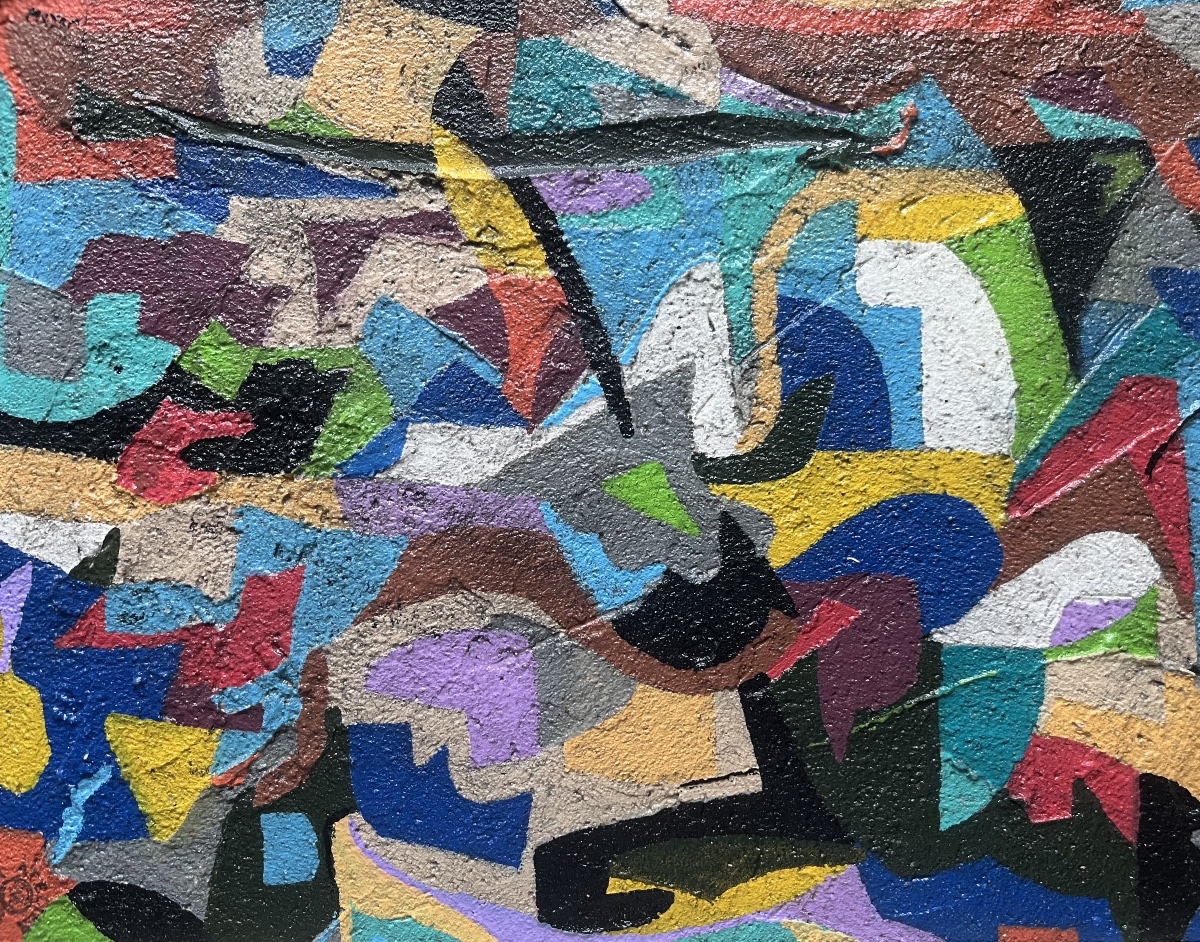 Geometric Composition Painting Signed By Robert Meyer