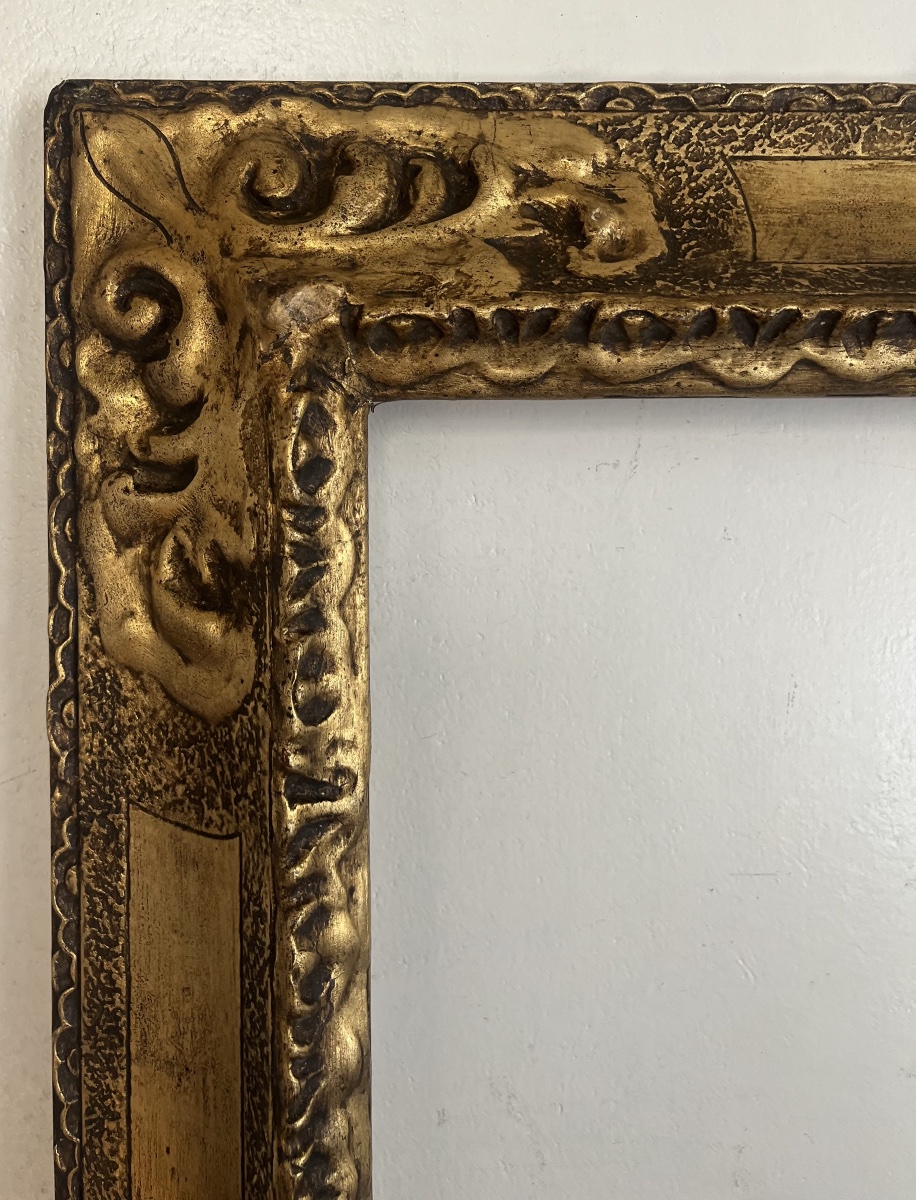 Antique Renaissance-style Frame, Standard 20 F Size: 73 Cm X 60 Cm-photo-3