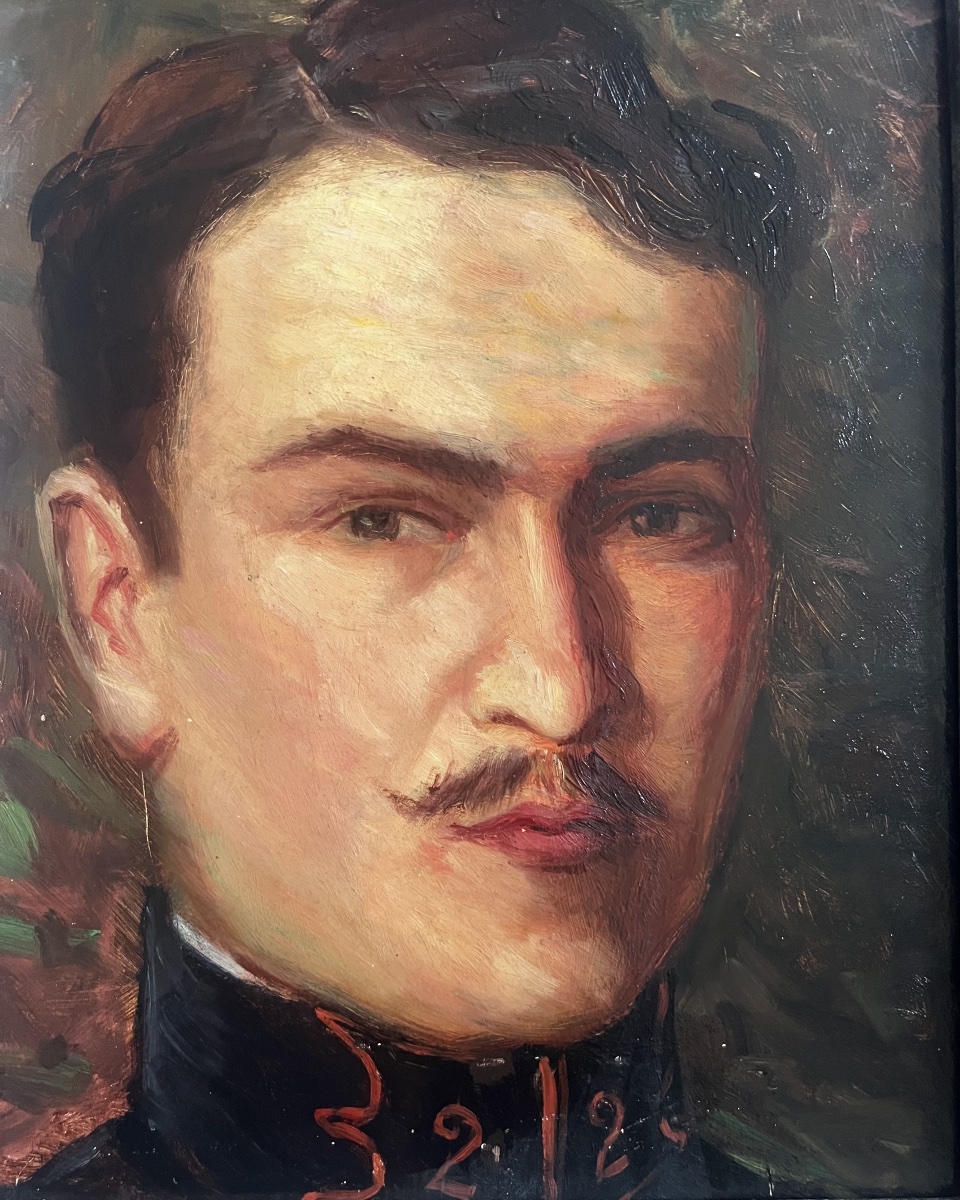 Portrait Of A Military Officer From World War I, Anonymous Painting -photo-2