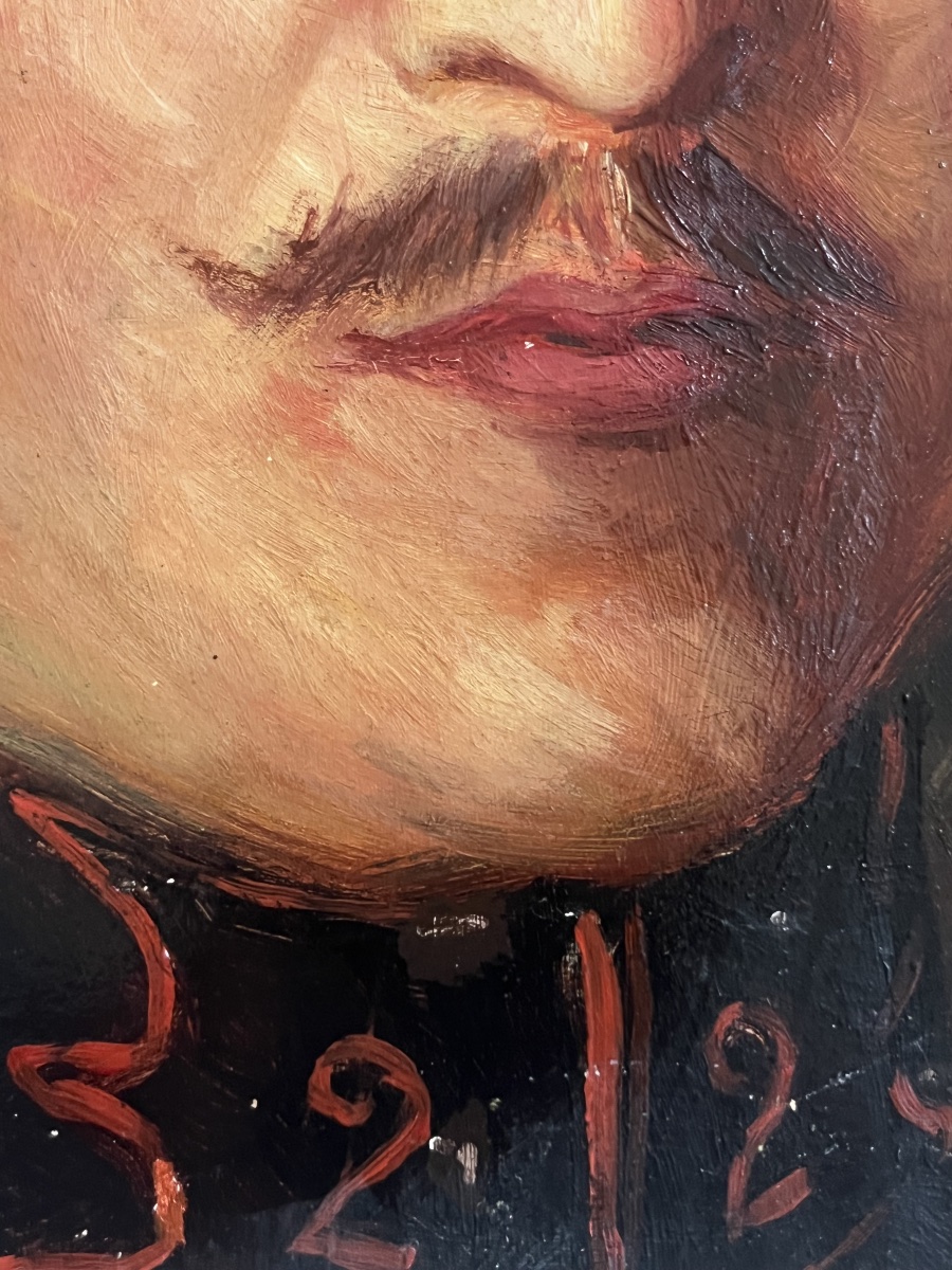 Portrait Of A Military Officer From World War I, Anonymous Painting -photo-2
