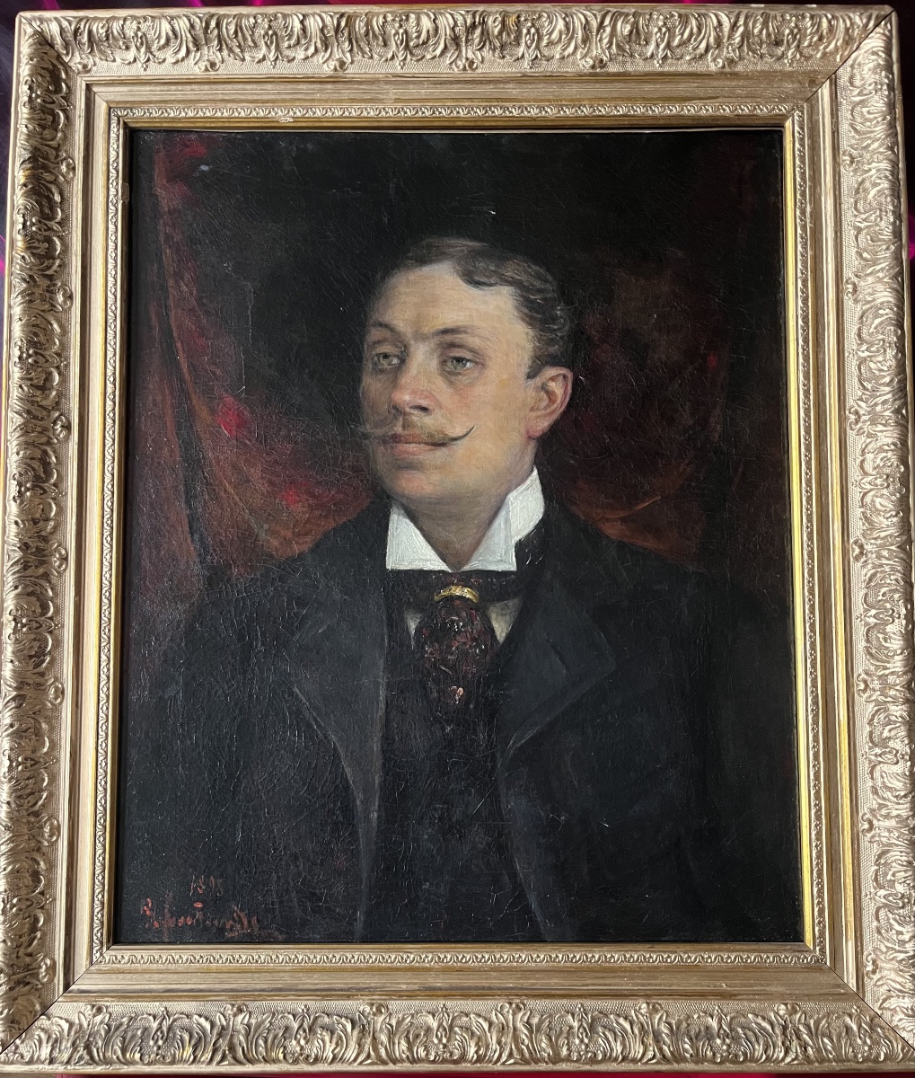 Painting XIX: An Elegant, Sophisticated Belle époque-style Painting With A Signature That Needs To Be Deciphered.