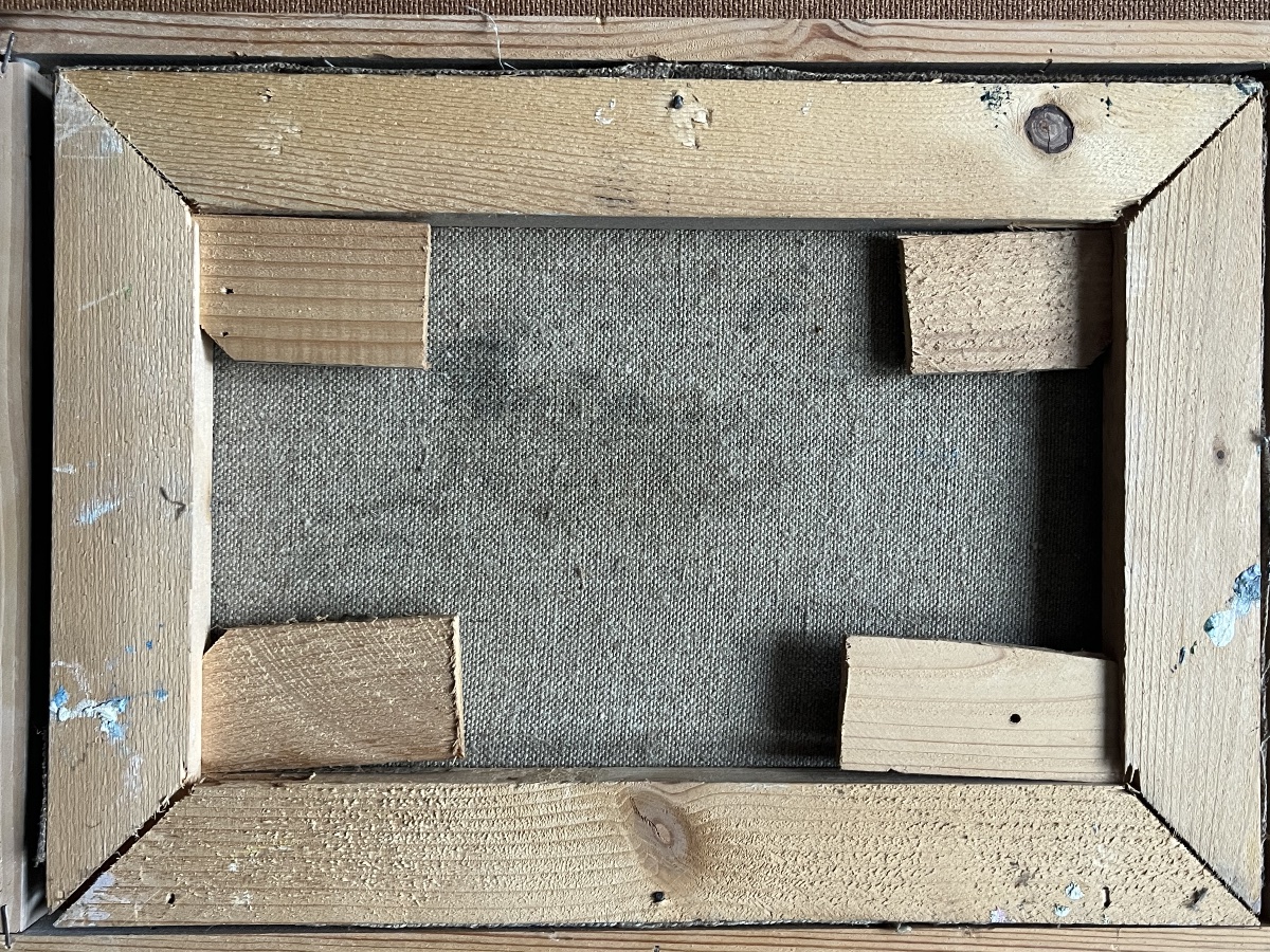 Tableau Italie Italia paysage de neige expressionniste peinture signée Mario Lupo-photo-1