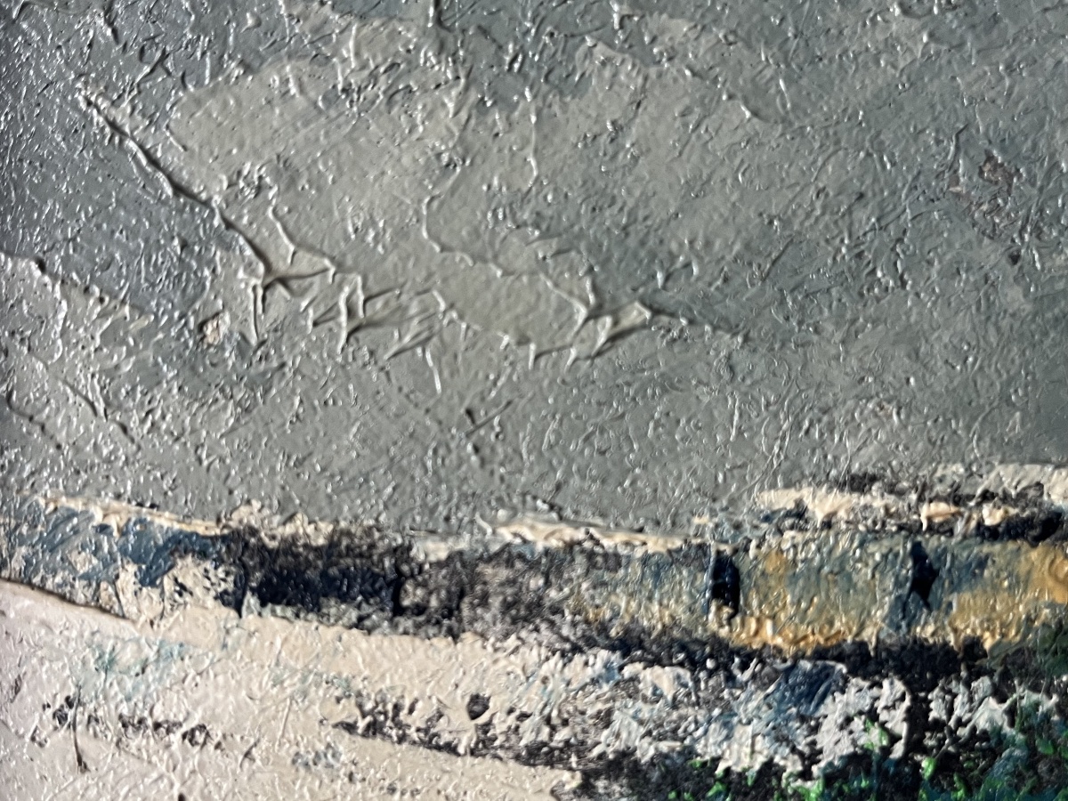 Tableau Italie Italia paysage de neige expressionniste peinture signée Mario Lupo-photo-8