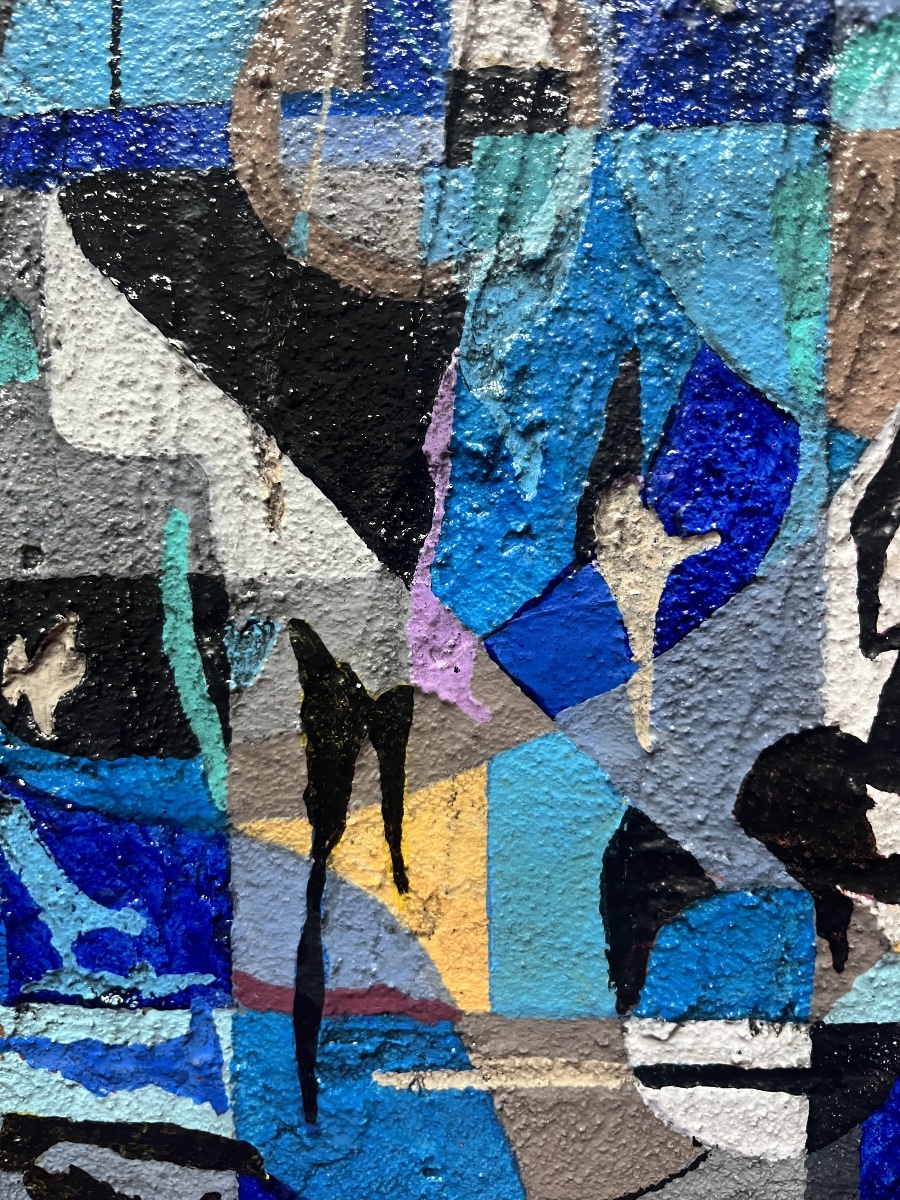 Abstract Painting Featuring A Geometric Composition, Signed By Robert Meyer-photo-3