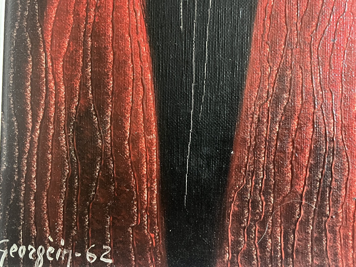 Surrealist Futurist Painting Signed By Raymond Georgein-photo-2