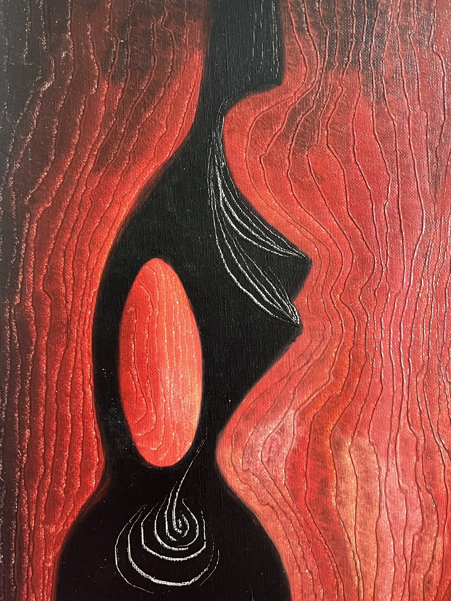 Surrealist Futurist Painting Signed By Raymond Georgein-photo-4