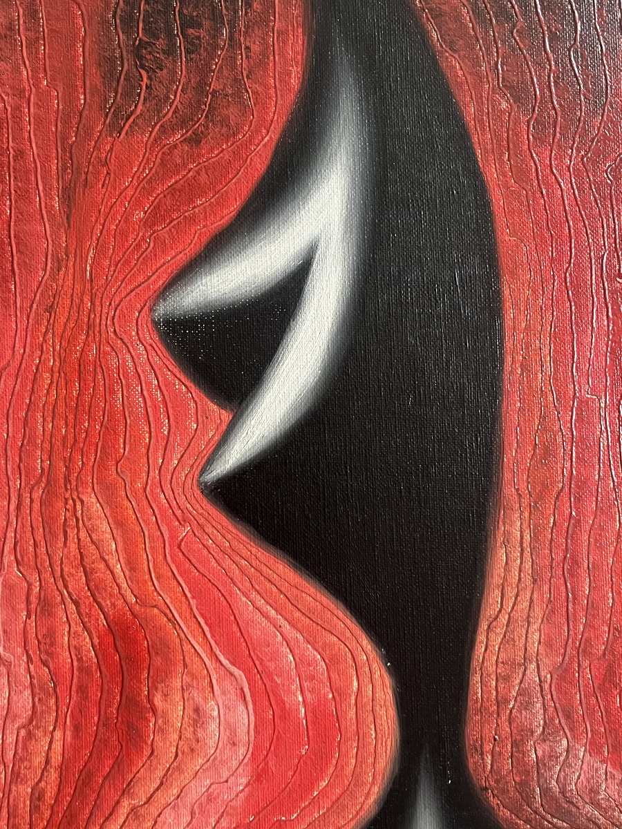 Surrealist Futurist Painting Signed By Raymond Georgein-photo-1